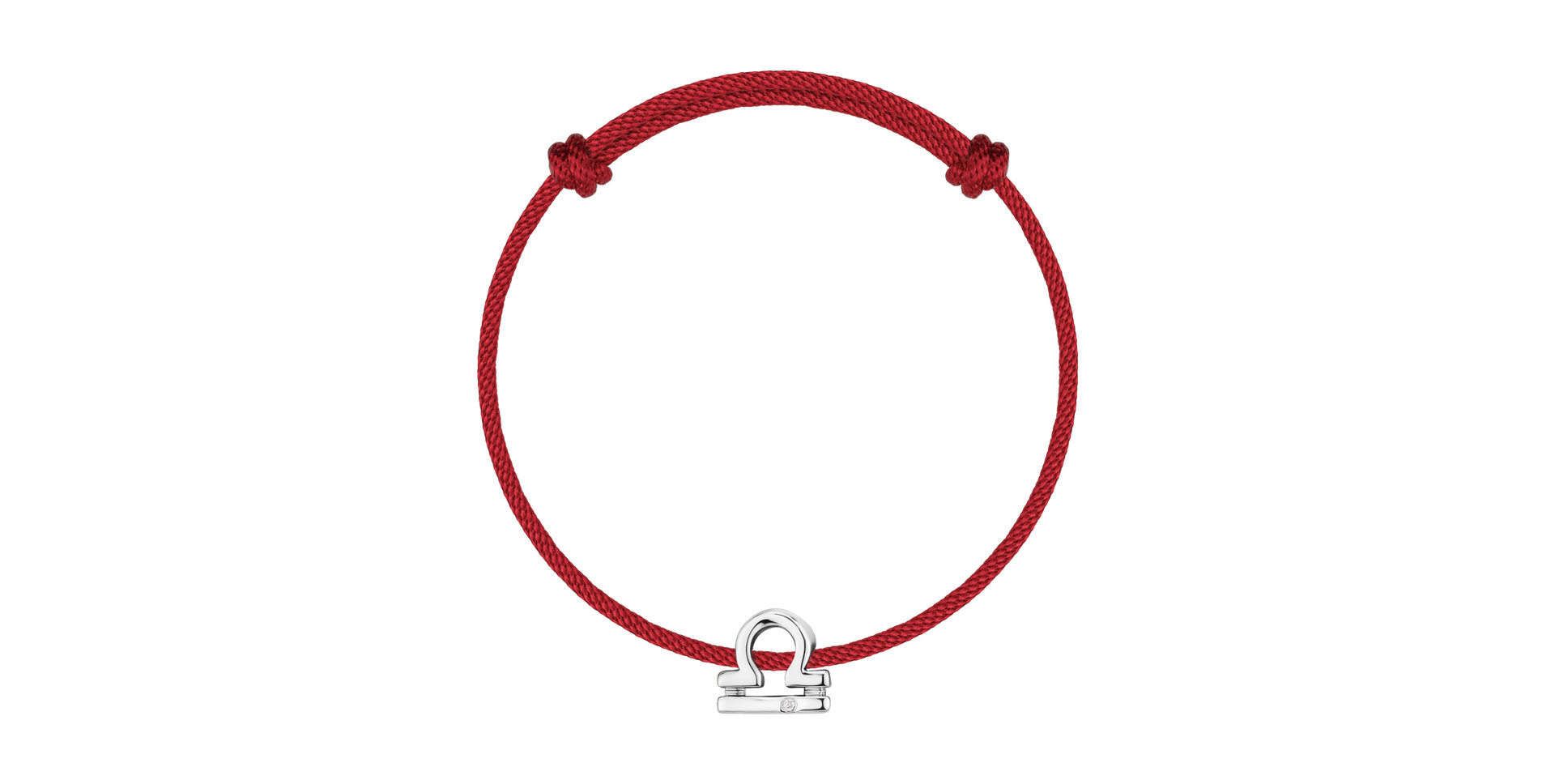 Diamantový náramok so šnúrkou Libra