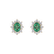 Náušnice s diamantmi a smaragdom Princess2