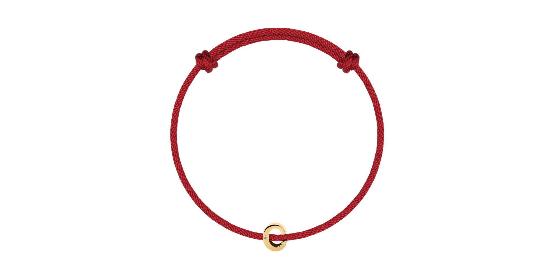 Diamantový náramok so šnúrkou Flat Line C