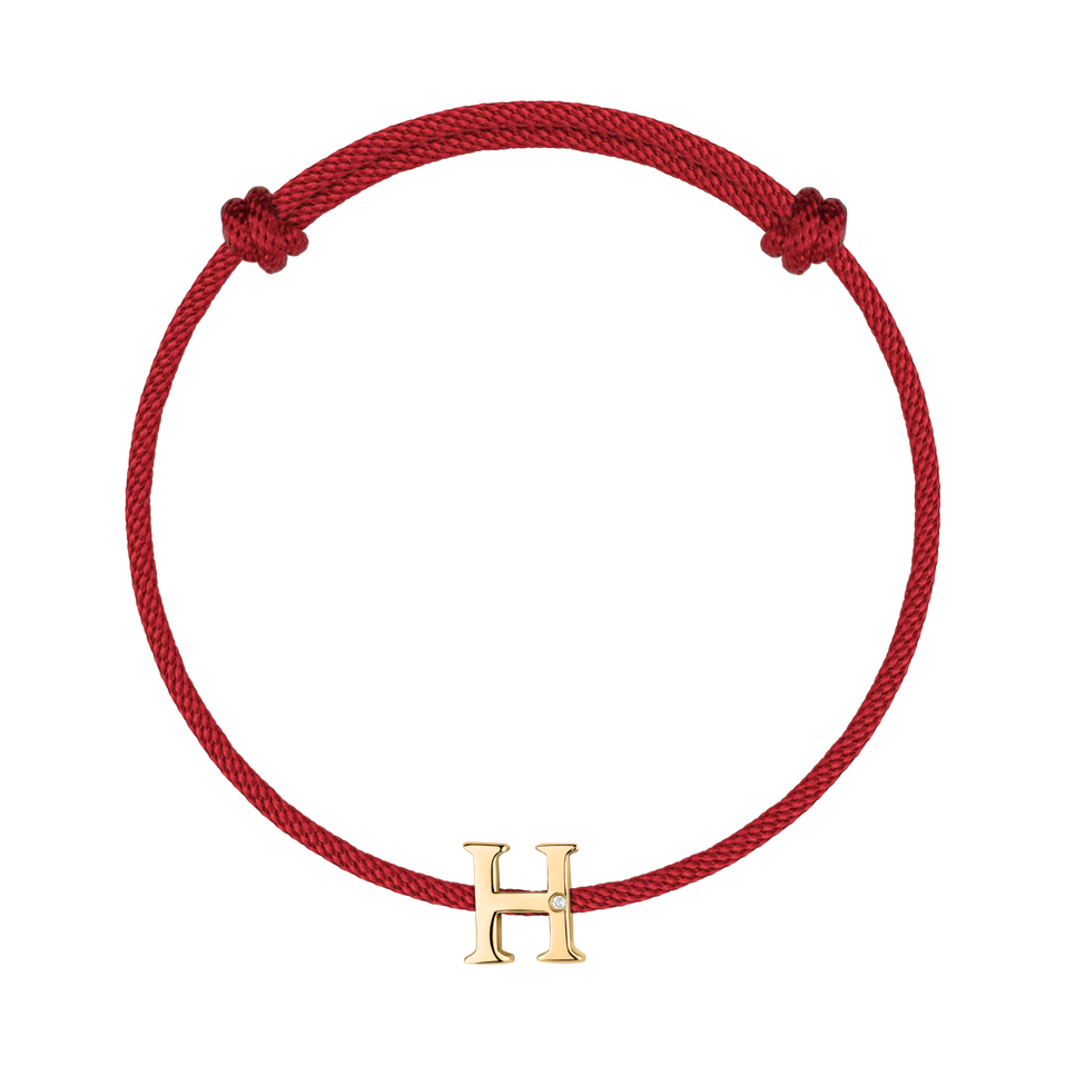 Diamantový náramok so šnúrkou Flat Line H