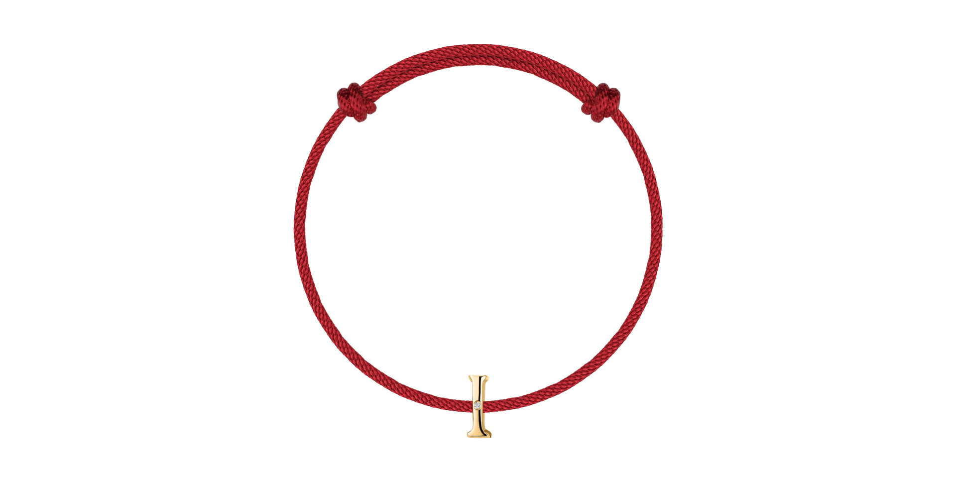 Diamantový náramok so šnúrkou Flat Line I