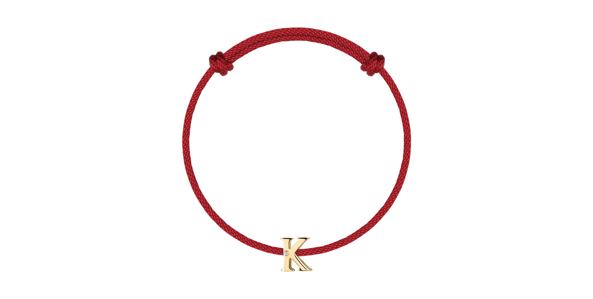 Diamantový náramok so šnúrkou Flat Line K