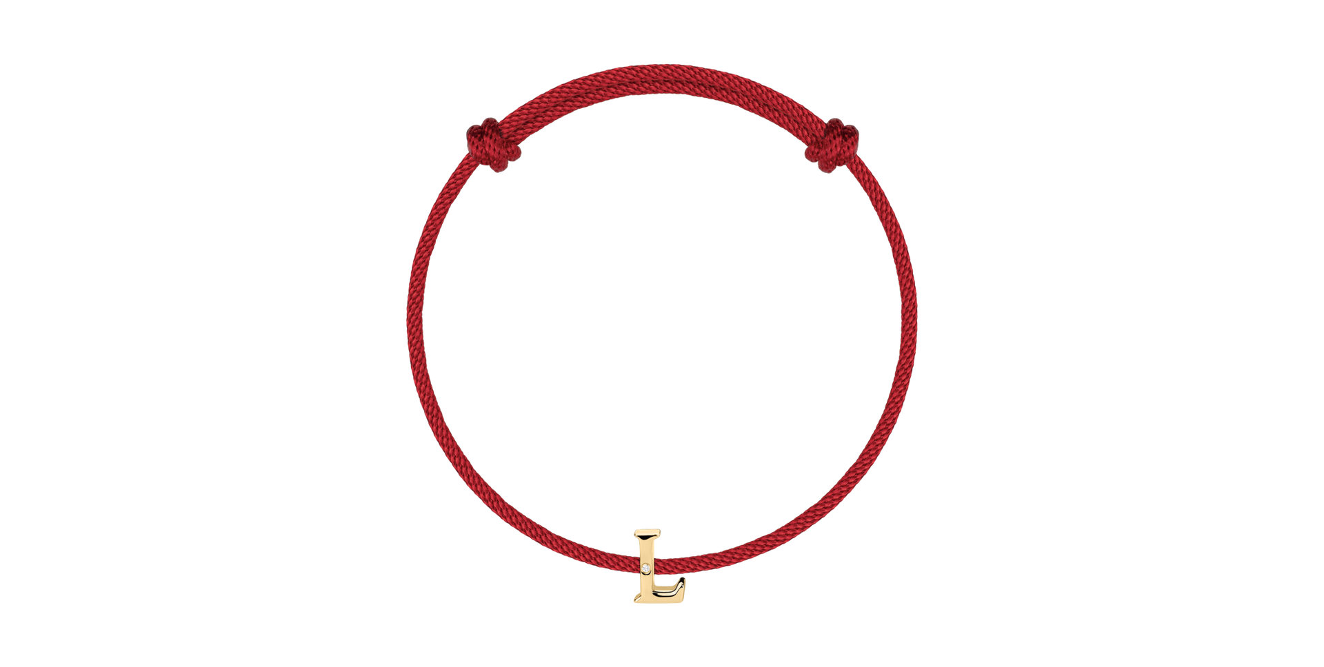 Diamantový náramok so šnúrkou Flat Line L