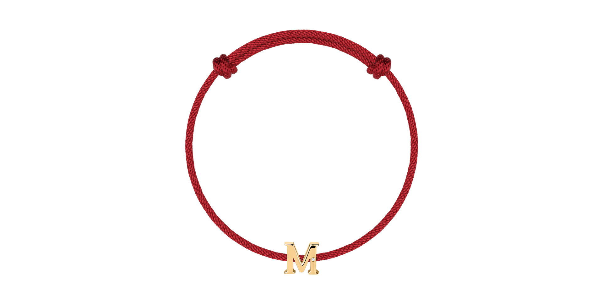 Diamantový náramok so šnúrkou Flat Line M