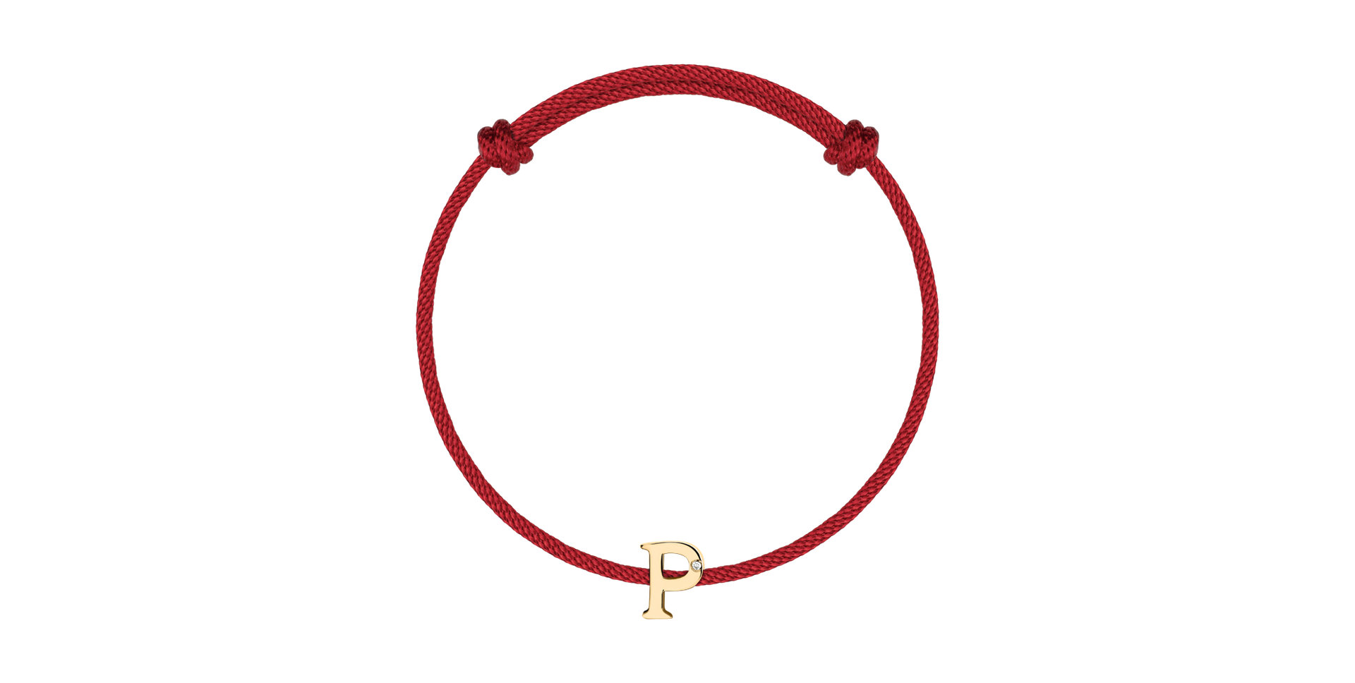 Diamantový náramok so šnúrkou Flat Line P