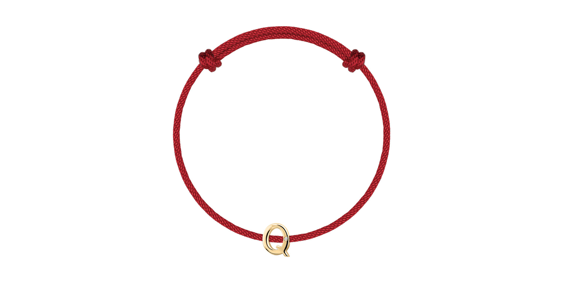 Diamantový náramok so šnúrkou Flat Line Q