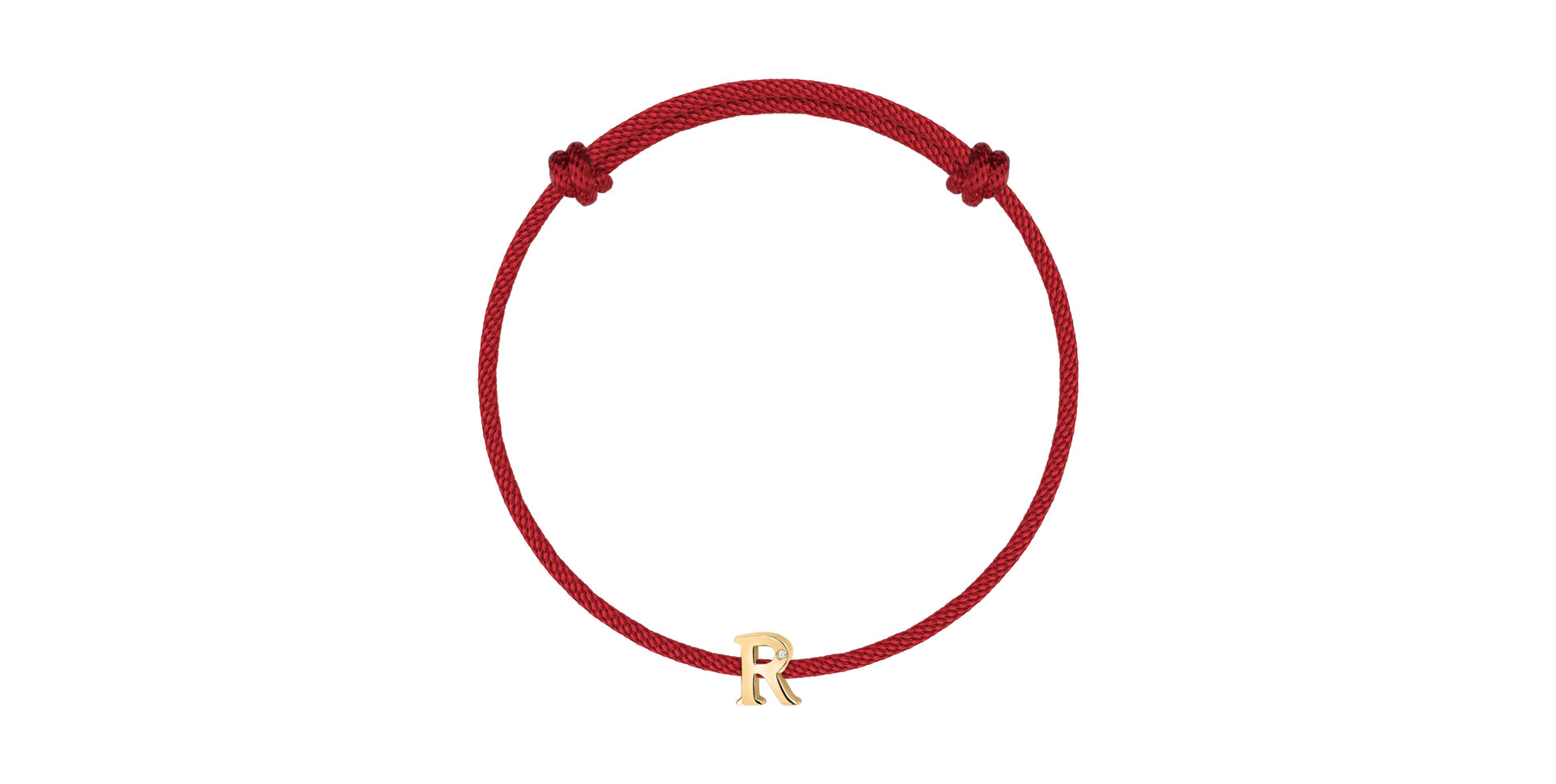 Diamantový náramok so šnúrkou Flat Line R