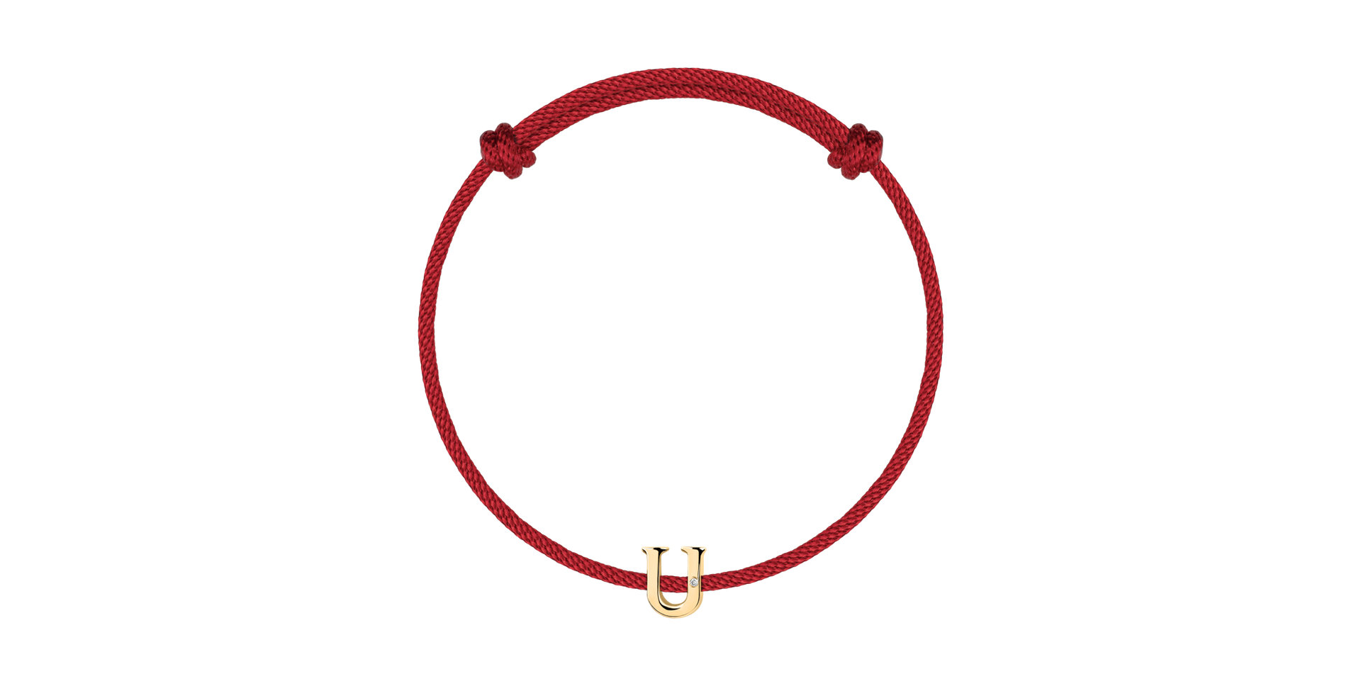 Diamantový náramok so šnúrkou Flat Line U