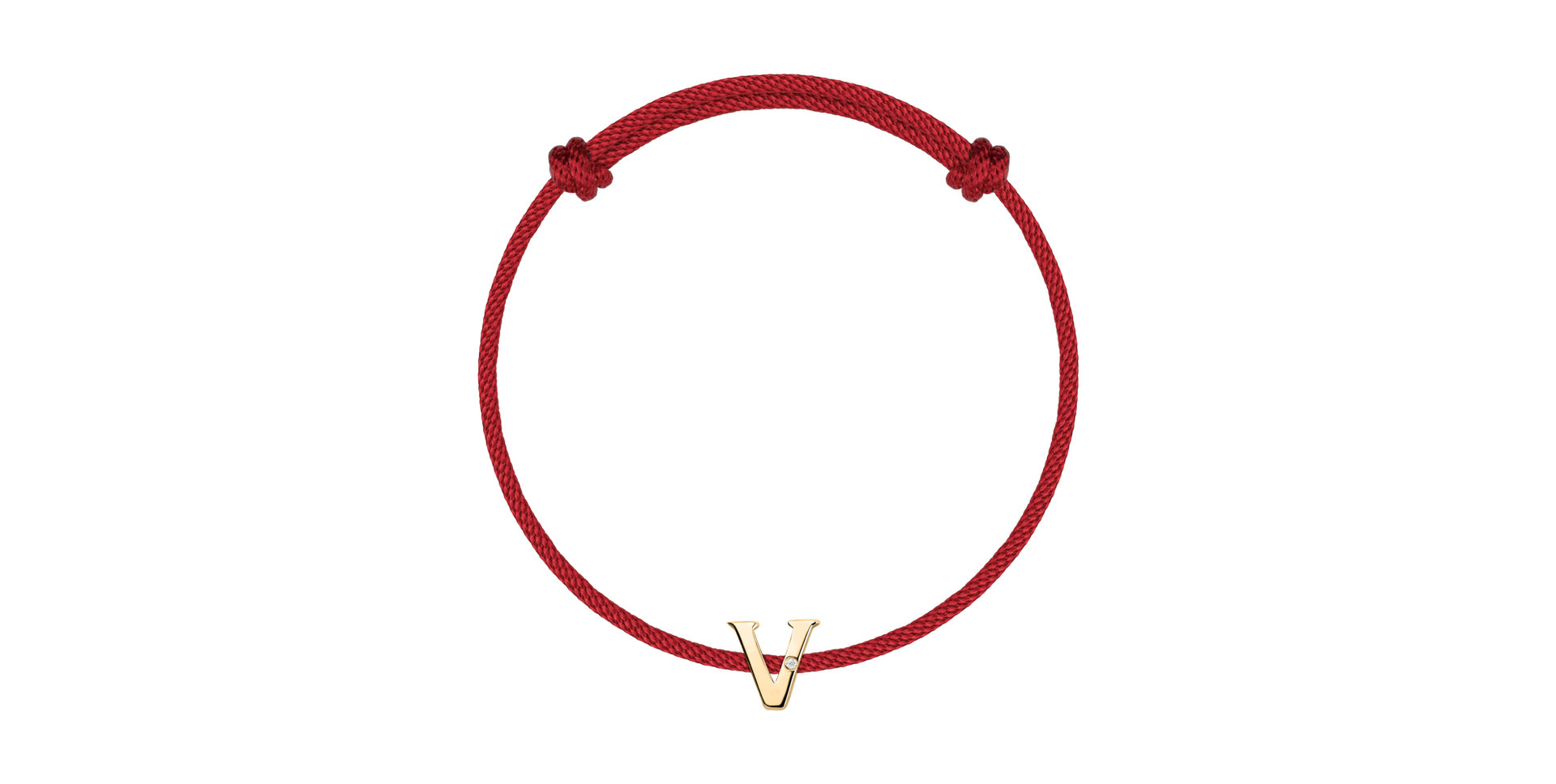 Diamantový náramok so šnúrkou Flat Line V