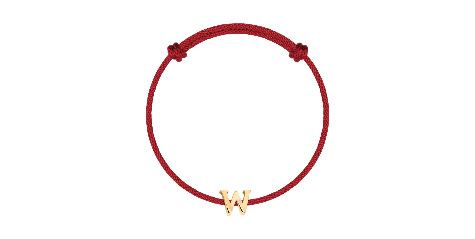 Diamantový náramok so šnúrkou Flat Line W