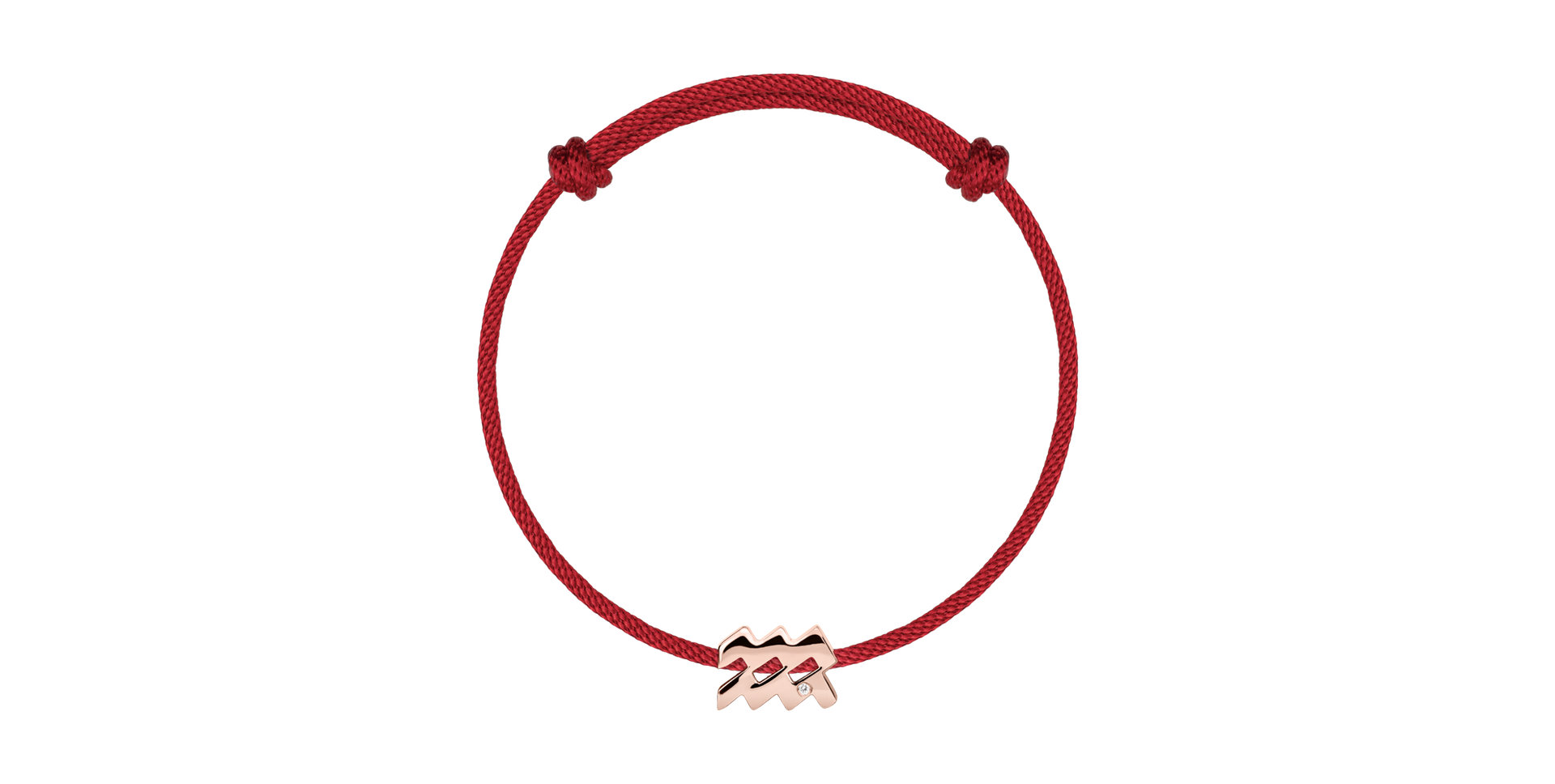 Diamantový náramok so šnúrkou Aquarius