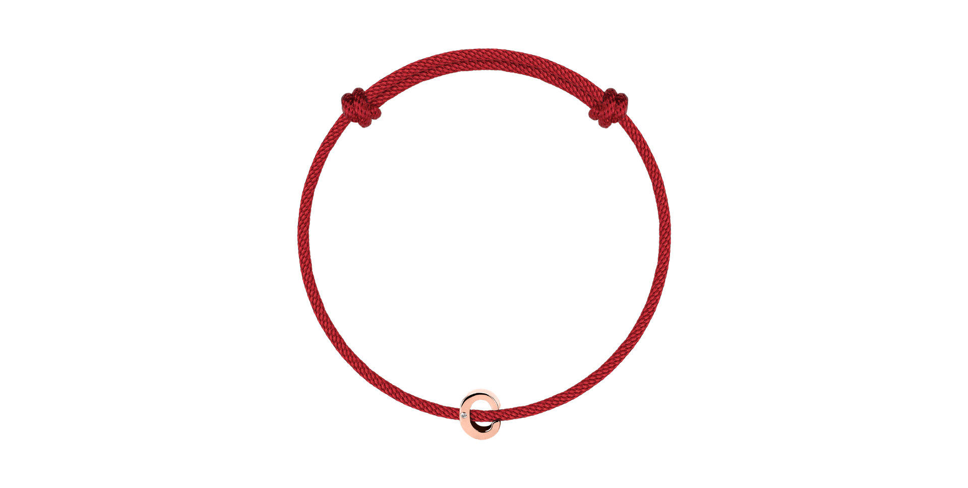 Diamantový náramok so šnúrkou Flat Line C