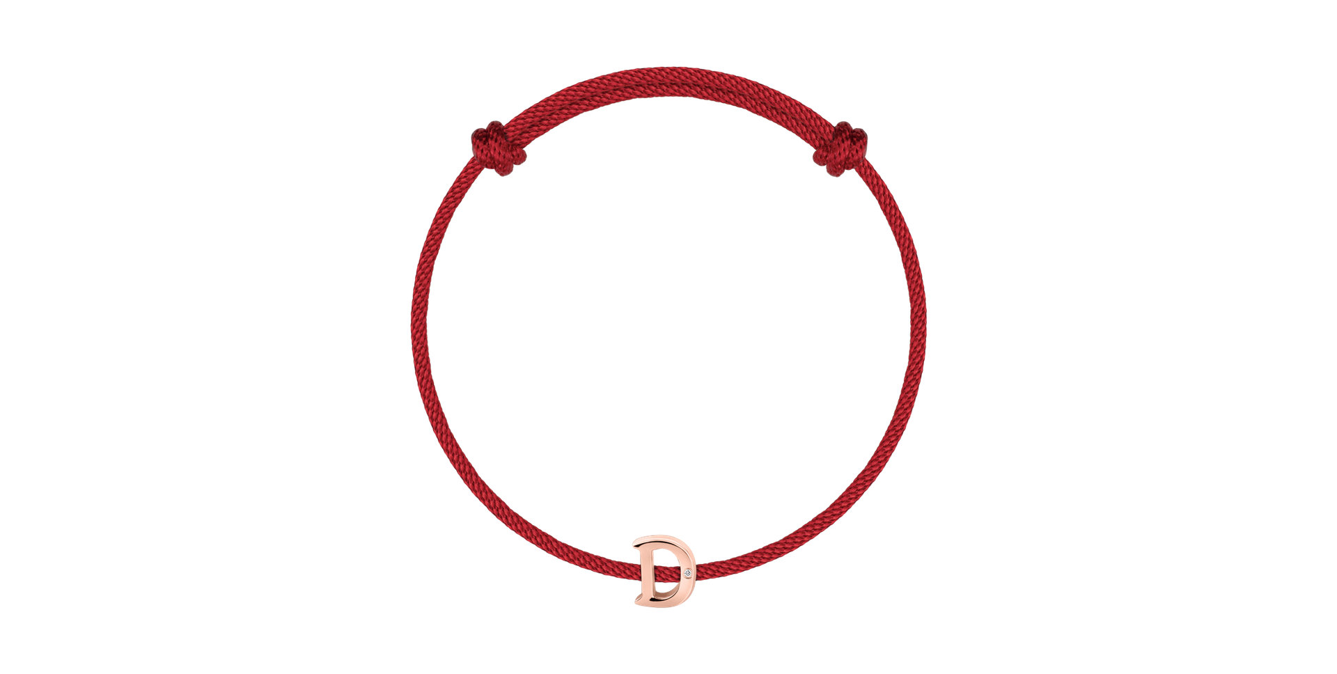 Diamantový náramok so šnúrkou Flat Line D