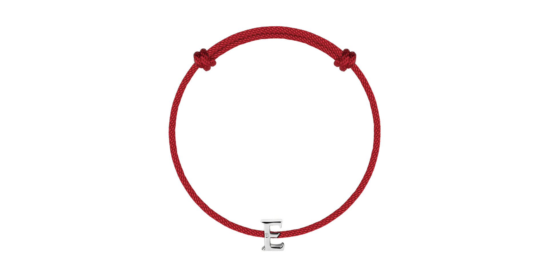 Diamantový náramok so šnúrkou Flat Line E