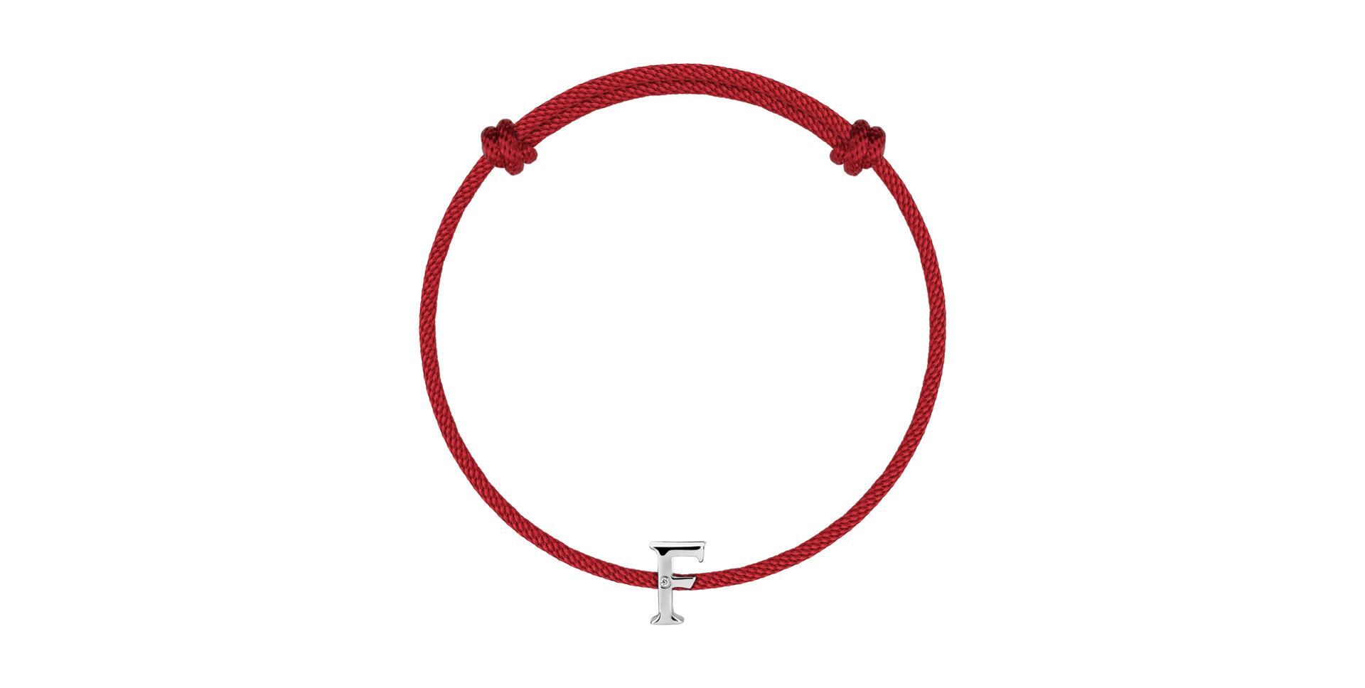 Diamantový náramok so šnúrkou Flat Line F