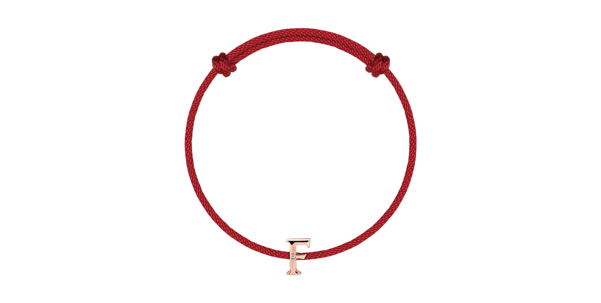 Diamantový náramok so šnúrkou Flat Line F