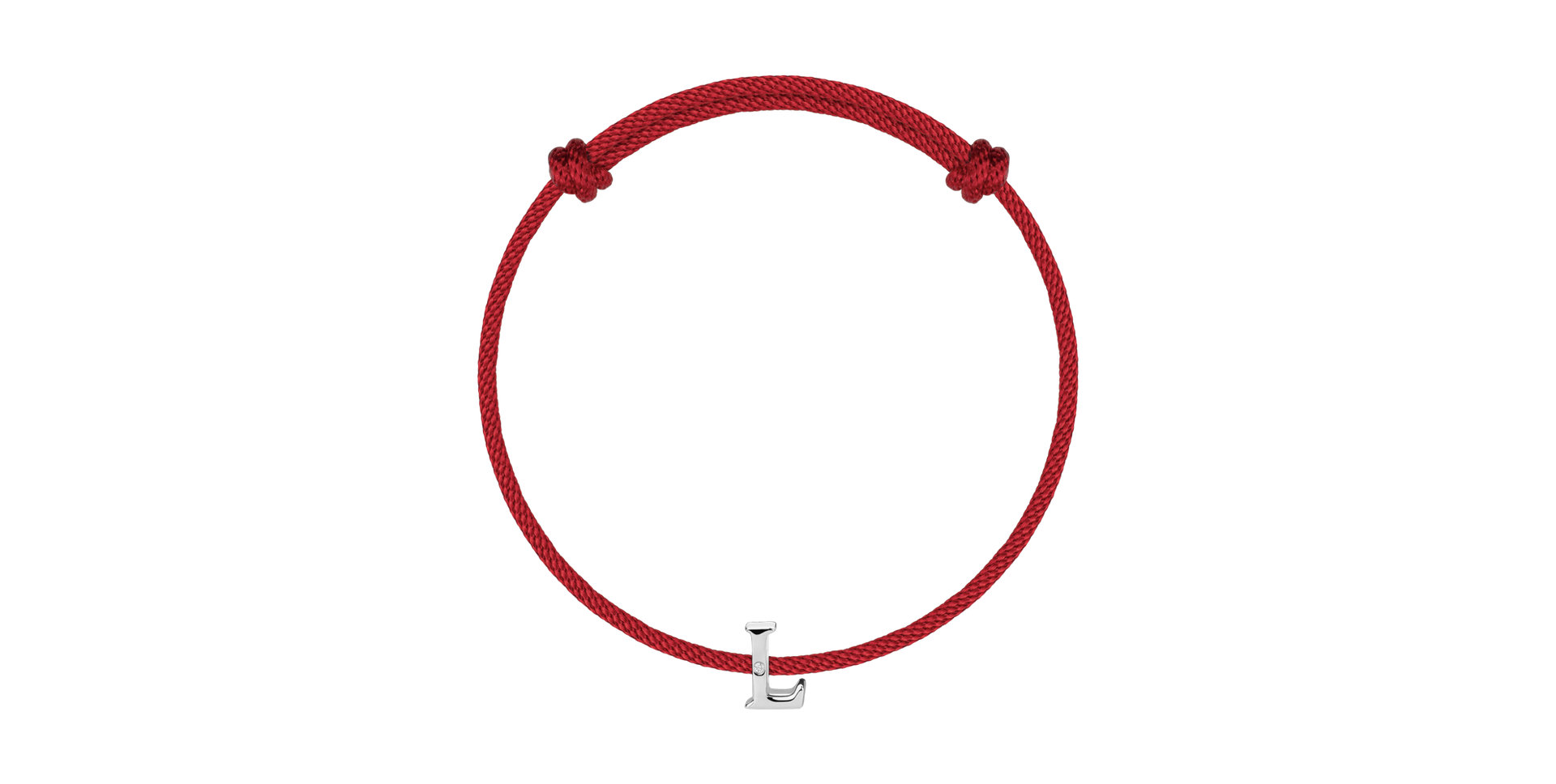 Diamantový náramok so šnúrkou Flat Line L