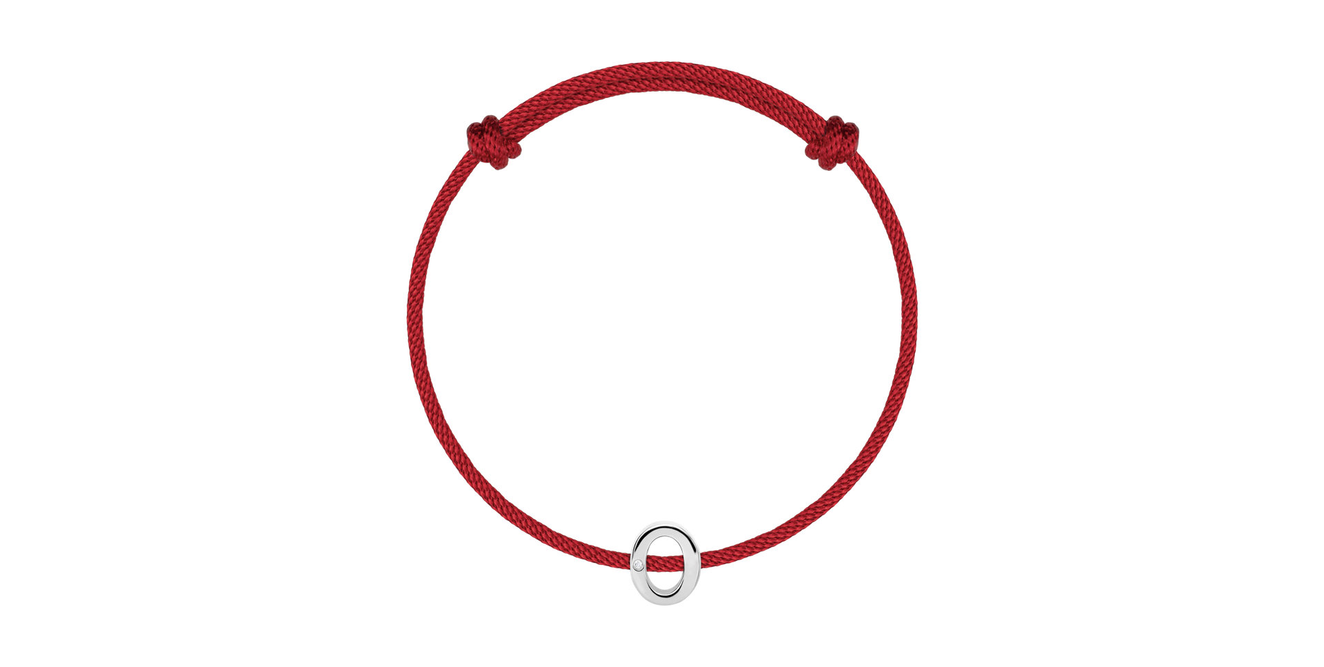 Diamantový náramok so šnúrkou Flat Line O