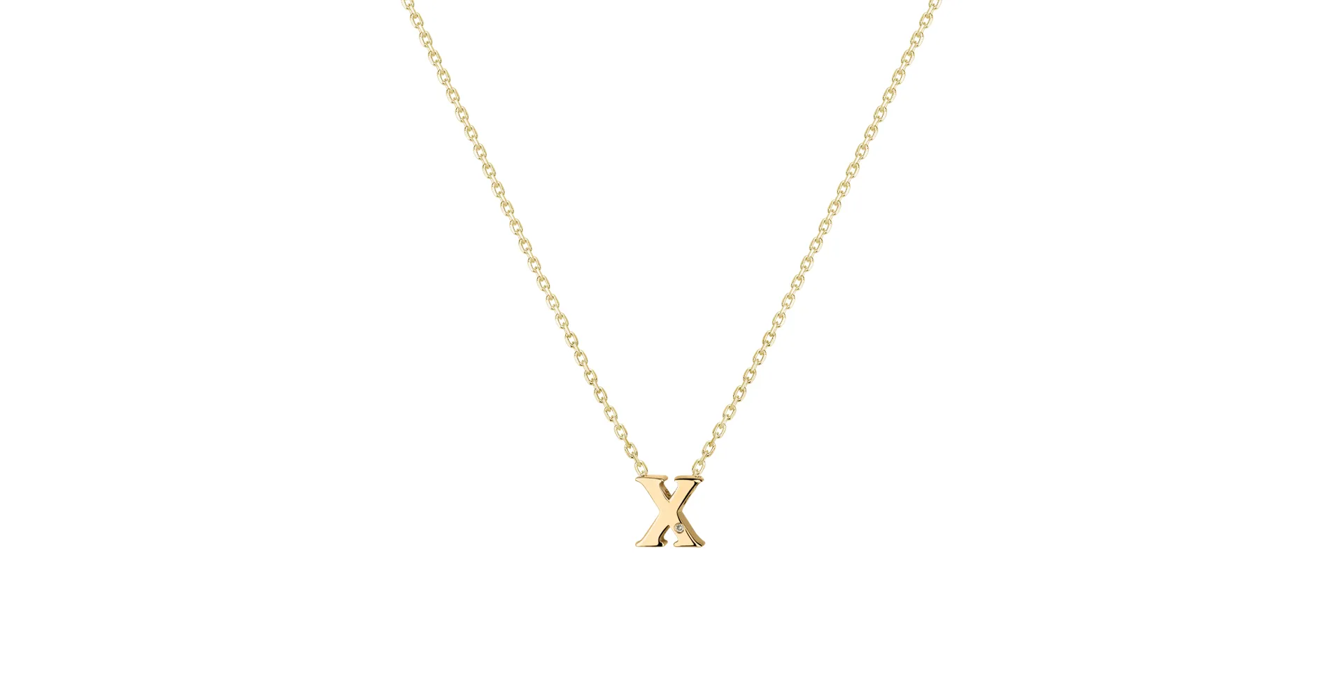 Náhrdelník s diamantom Flat Line X