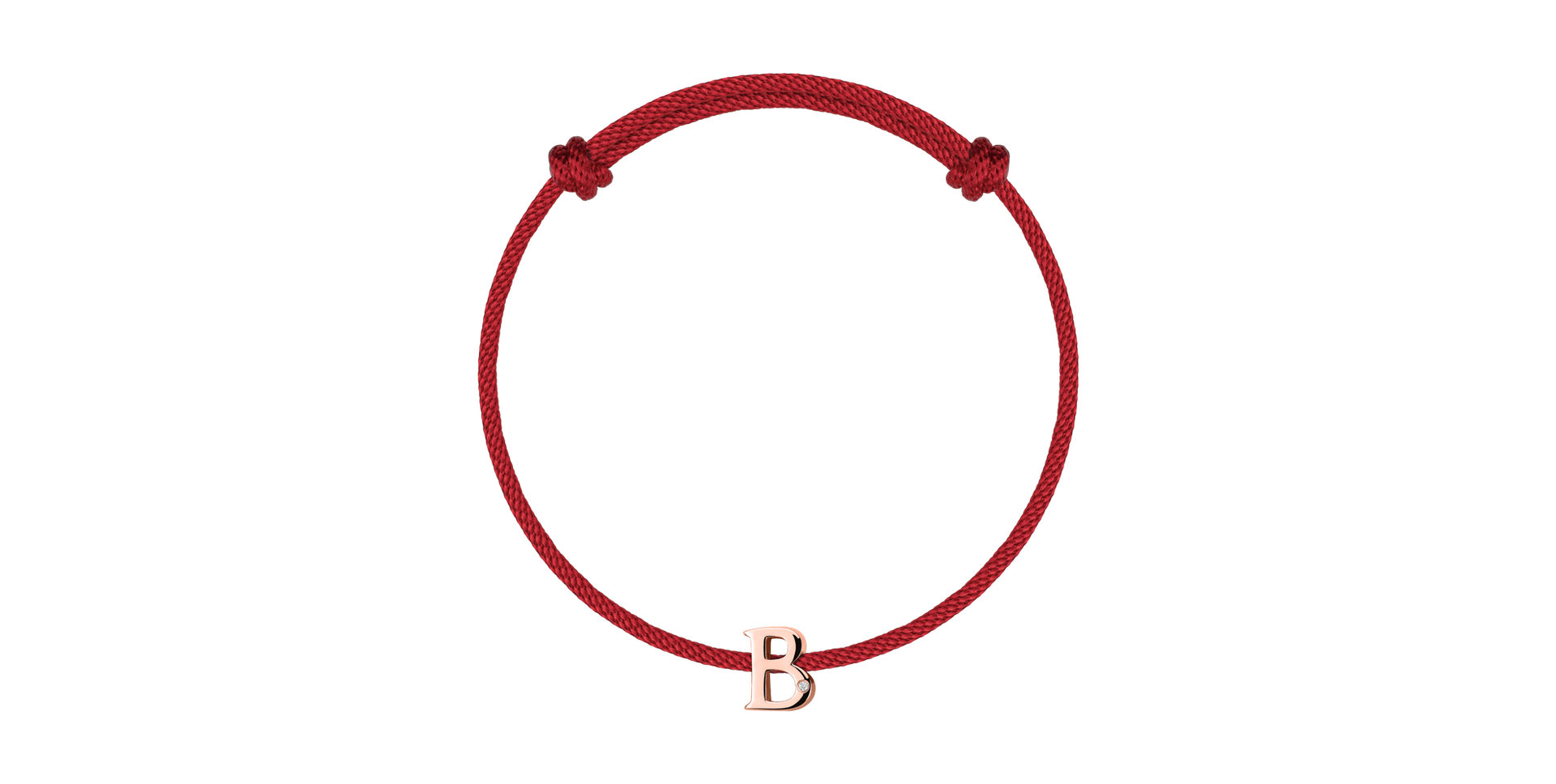 Diamantový náramok so šnúrkou Flat Line B