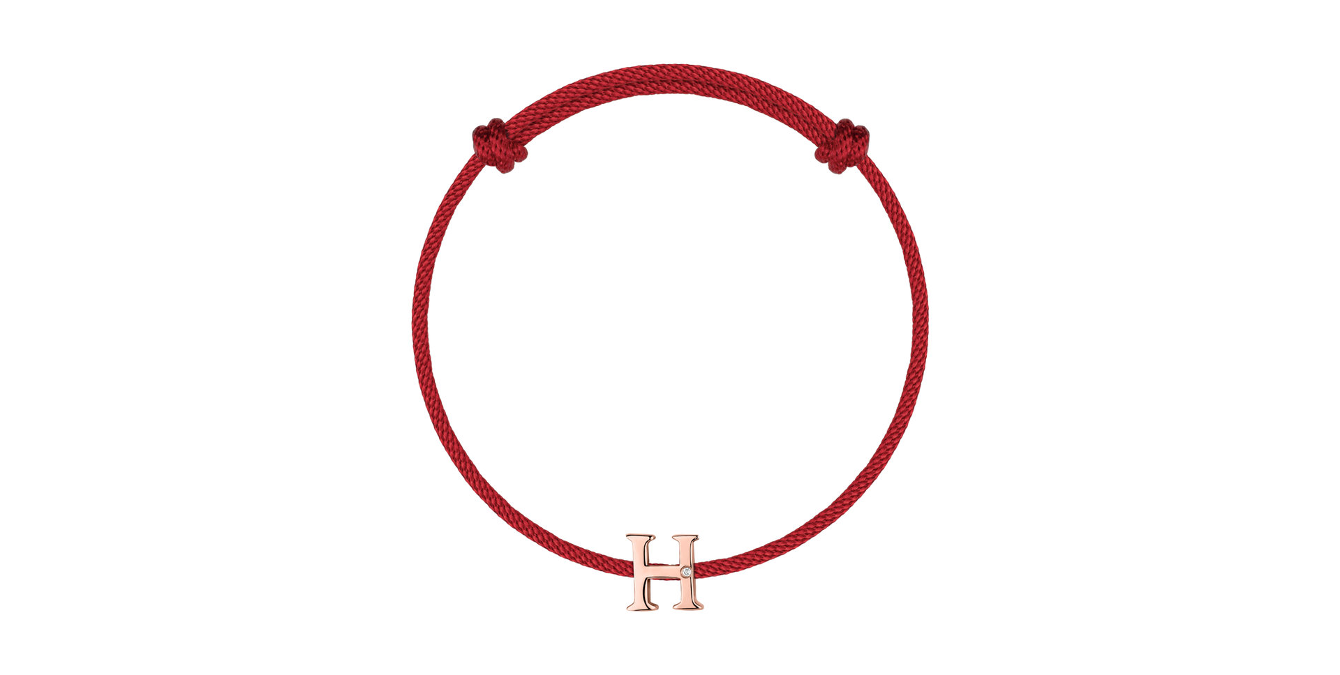 Diamantový náramok so šnúrkou Flat Line H