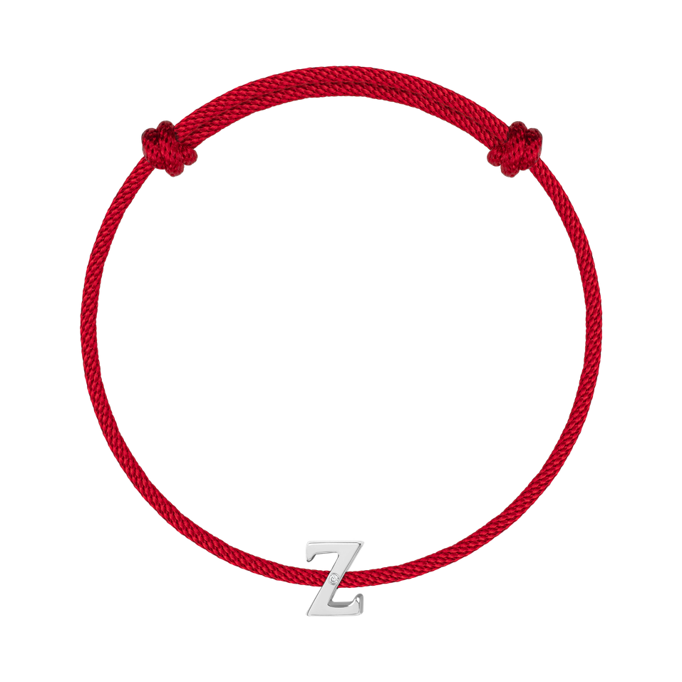 Diamantový náramok so šnúrkou Flat Line Z