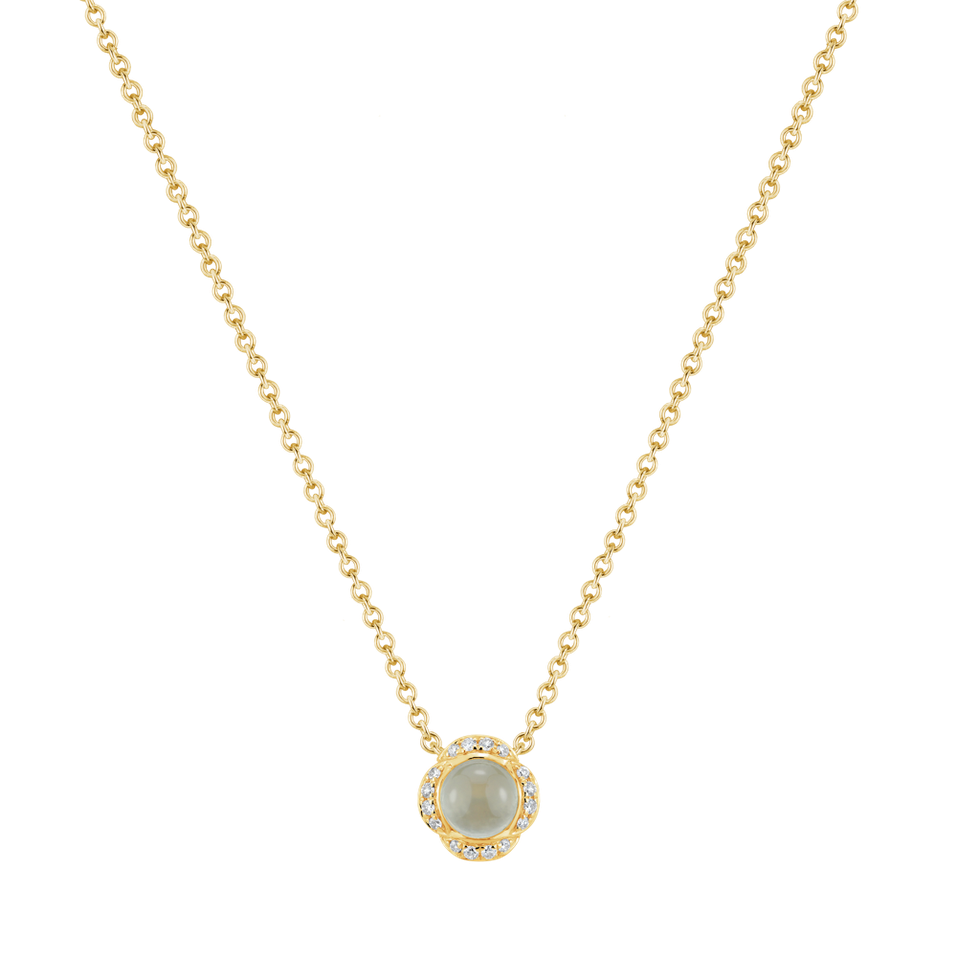 Náhrdelník s diamantmi a prehnitom Genevieve