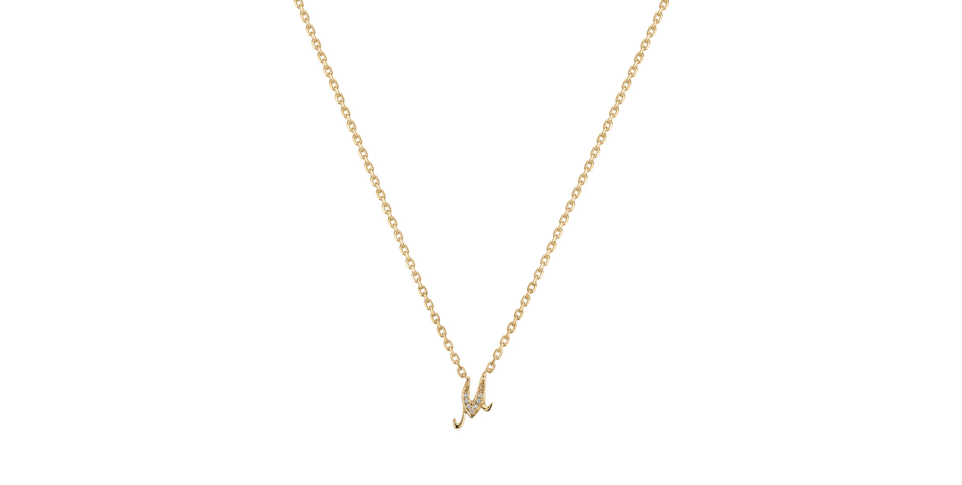 Náhrdelník s diamantmi Curly Diamonds M