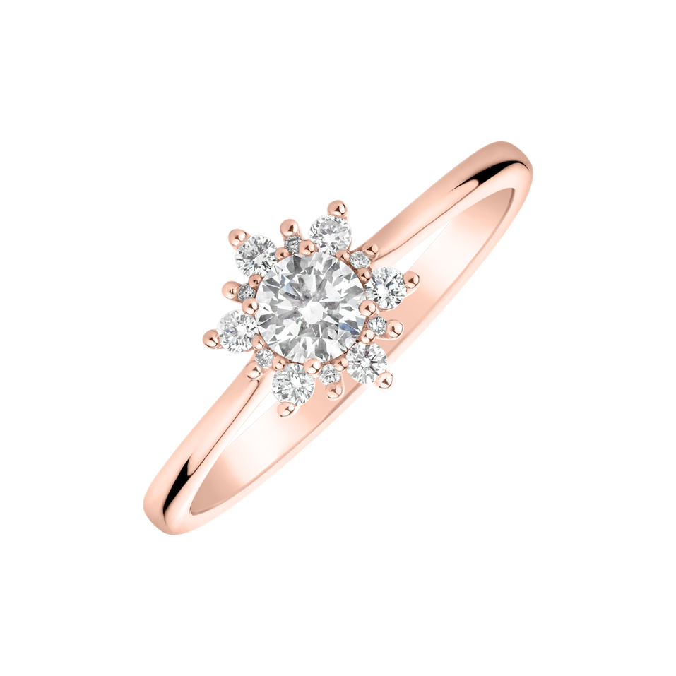 Prsteň s diamantmi Glowing Starlet