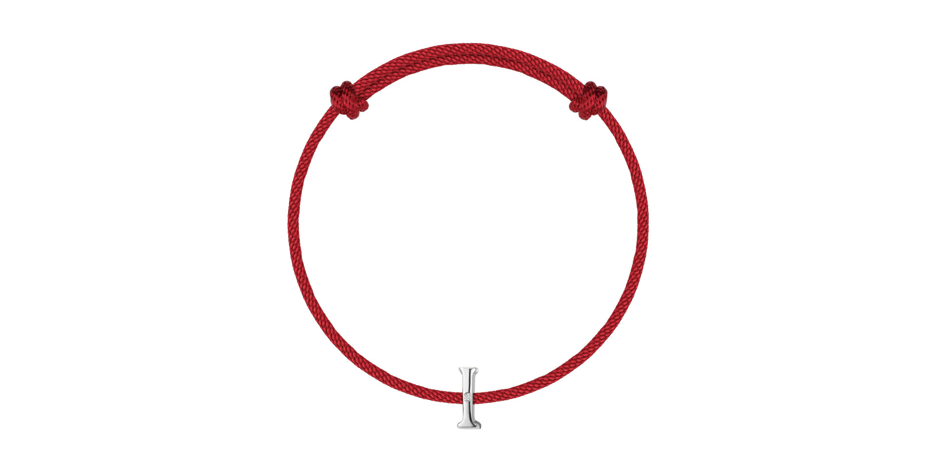 Diamantový náramok so šnúrkou Flat Line I