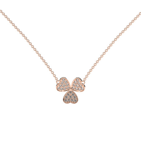 Náhrdelník s diamantmi Trefoil