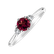 Prsteň s diamantmi a rhodolitom Midnight Serenity2