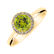 Prsteň s diamantmi a peridotom Bonbon2