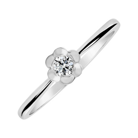 Prsteň s diamantom Blooming Love