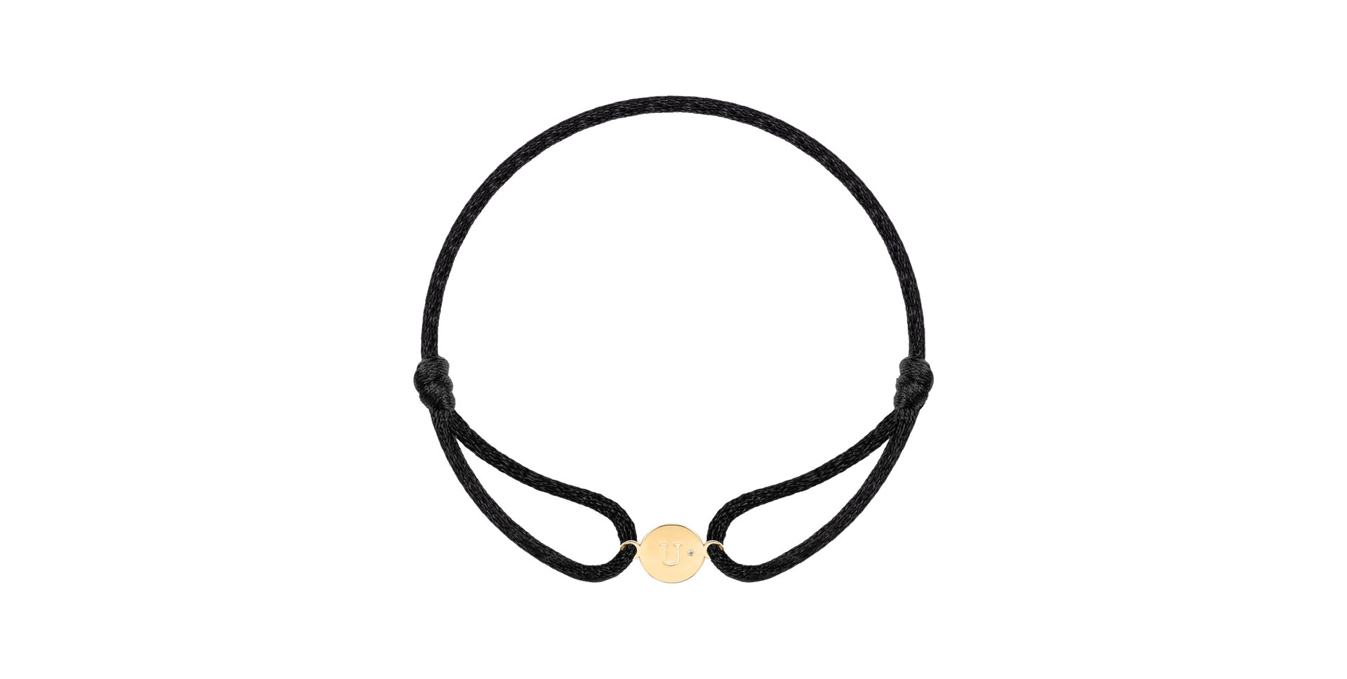 Náramok s diamantom Circle Letter U