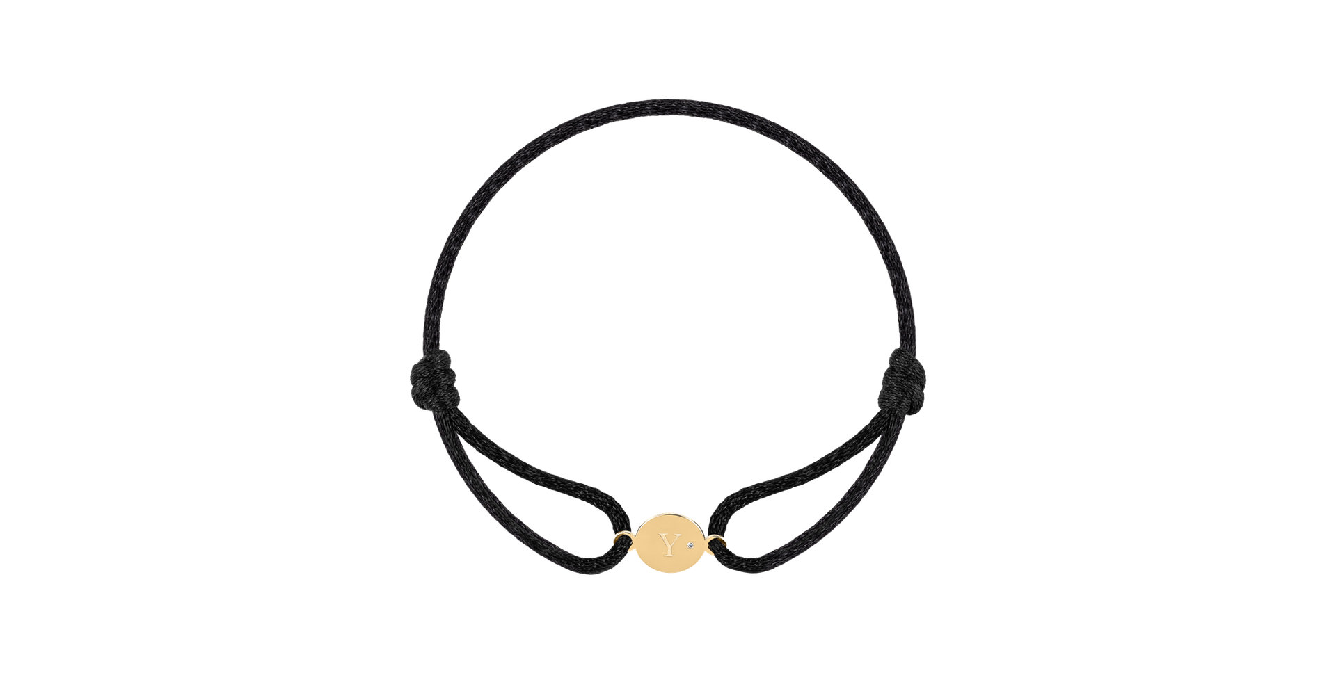 Náramok s diamantom Circle Letter Y