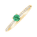 Prsteň so smaragdom a diamantmi Gem Simplicity2