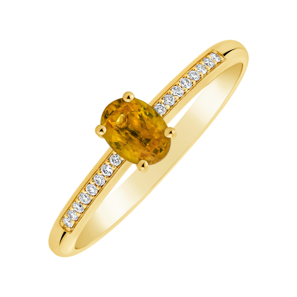 Prsteň s diamantmi a zafírom Princess