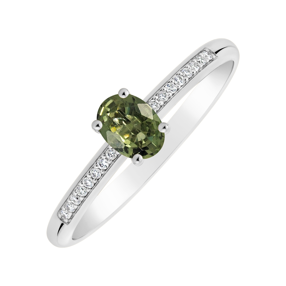 Prsteň s diamantmi a zafírom Princess