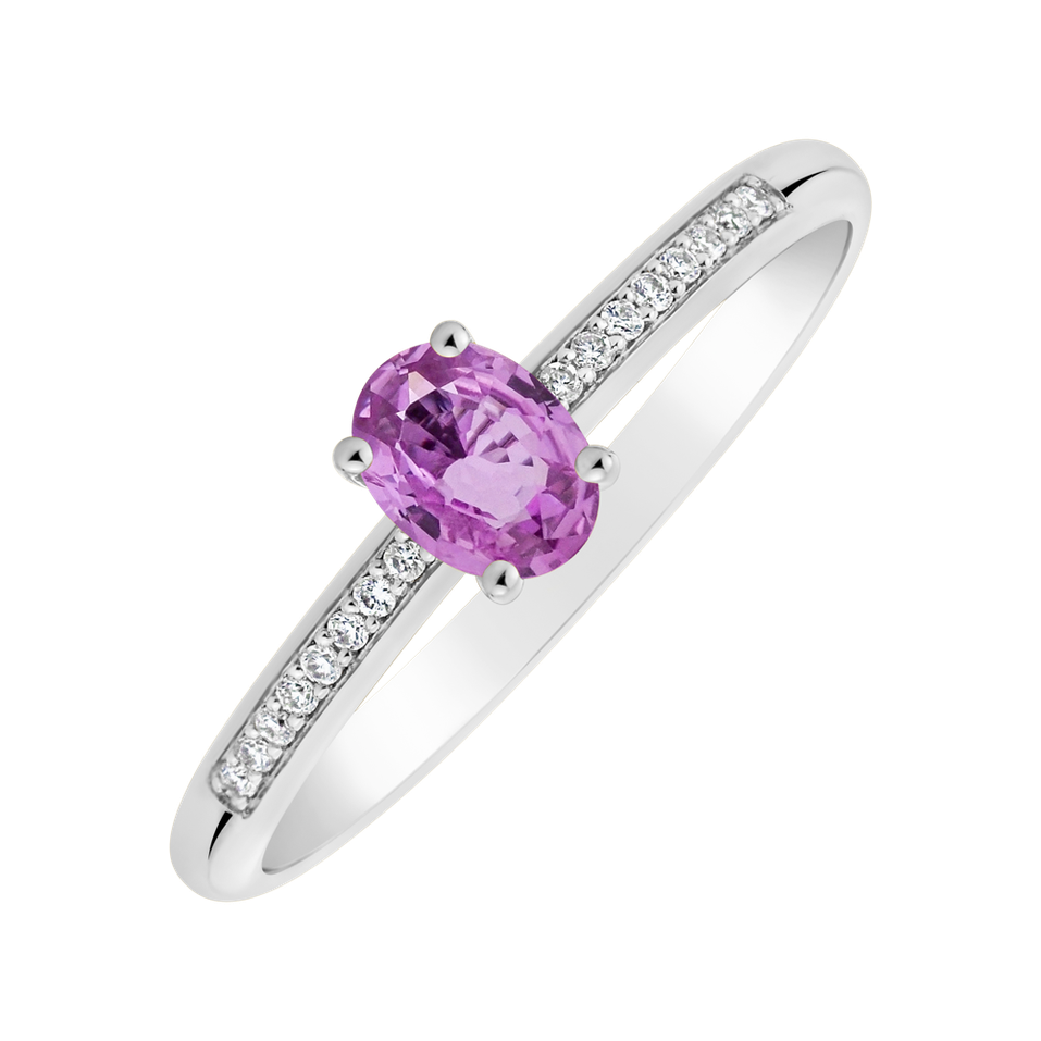 Prsteň s diamantmi a zafírom Princess