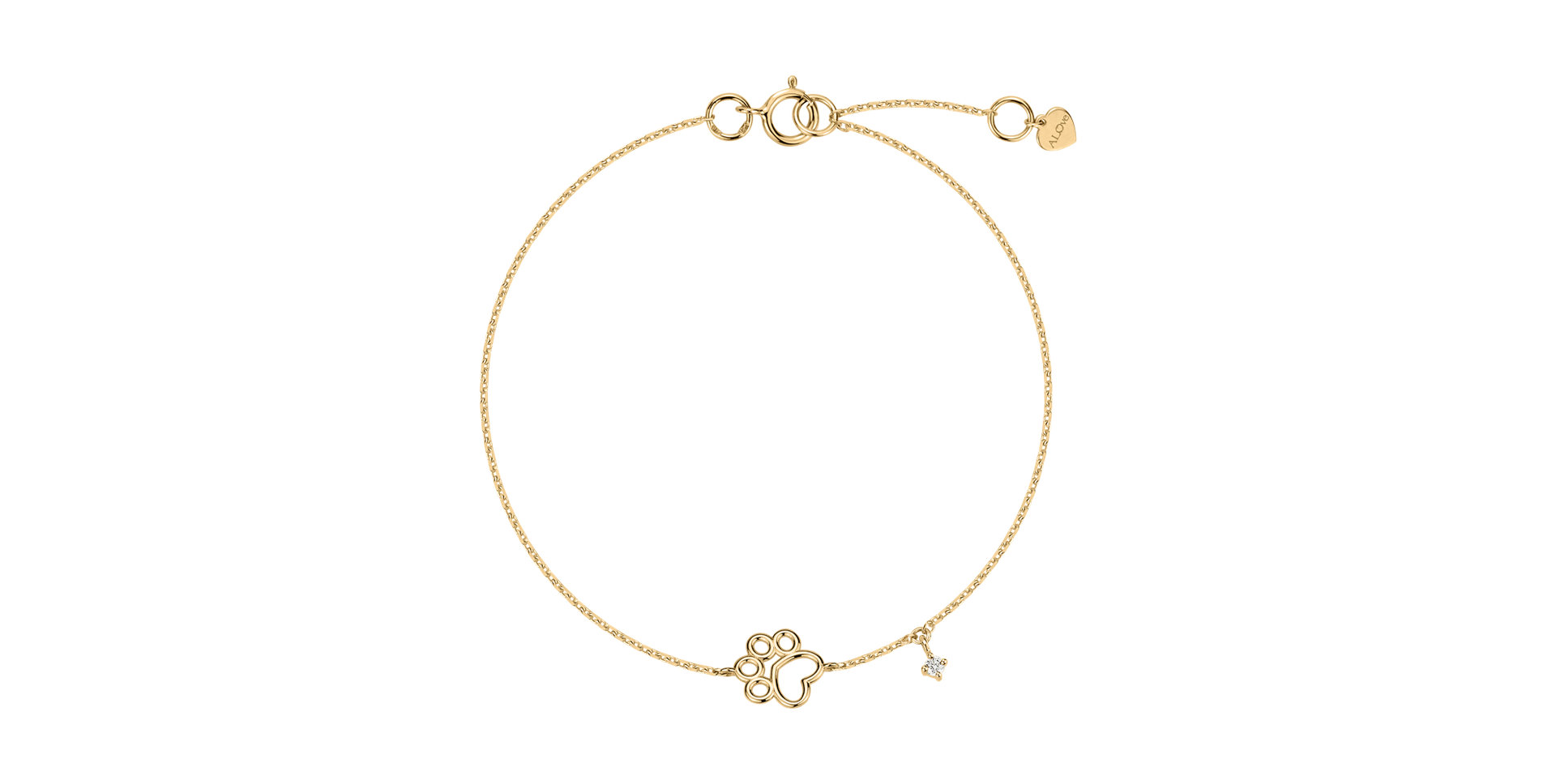 Náramok s diamantom Lovely Paw