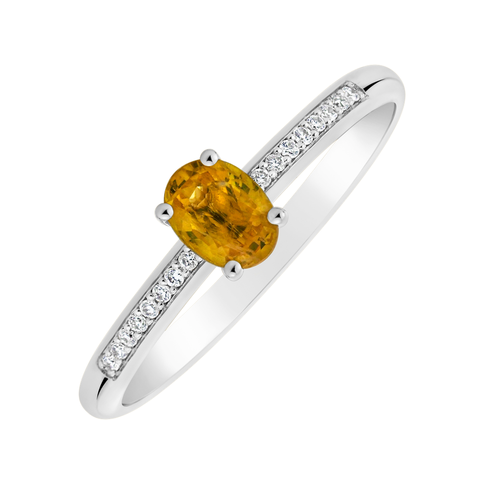 Prsteň s diamantmi a zafírom Princess