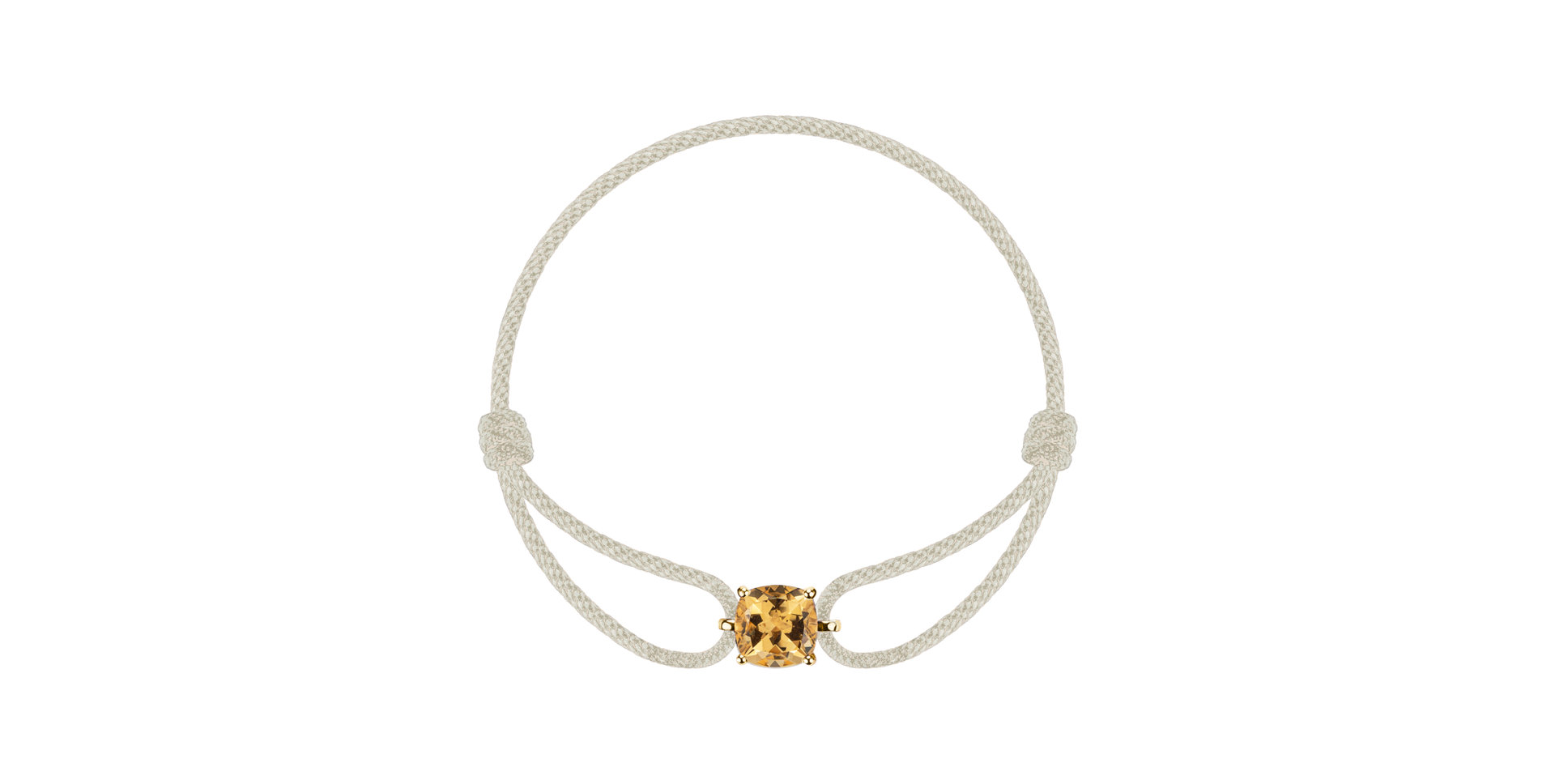 Náramok so šnúrkou a citrínom Faith