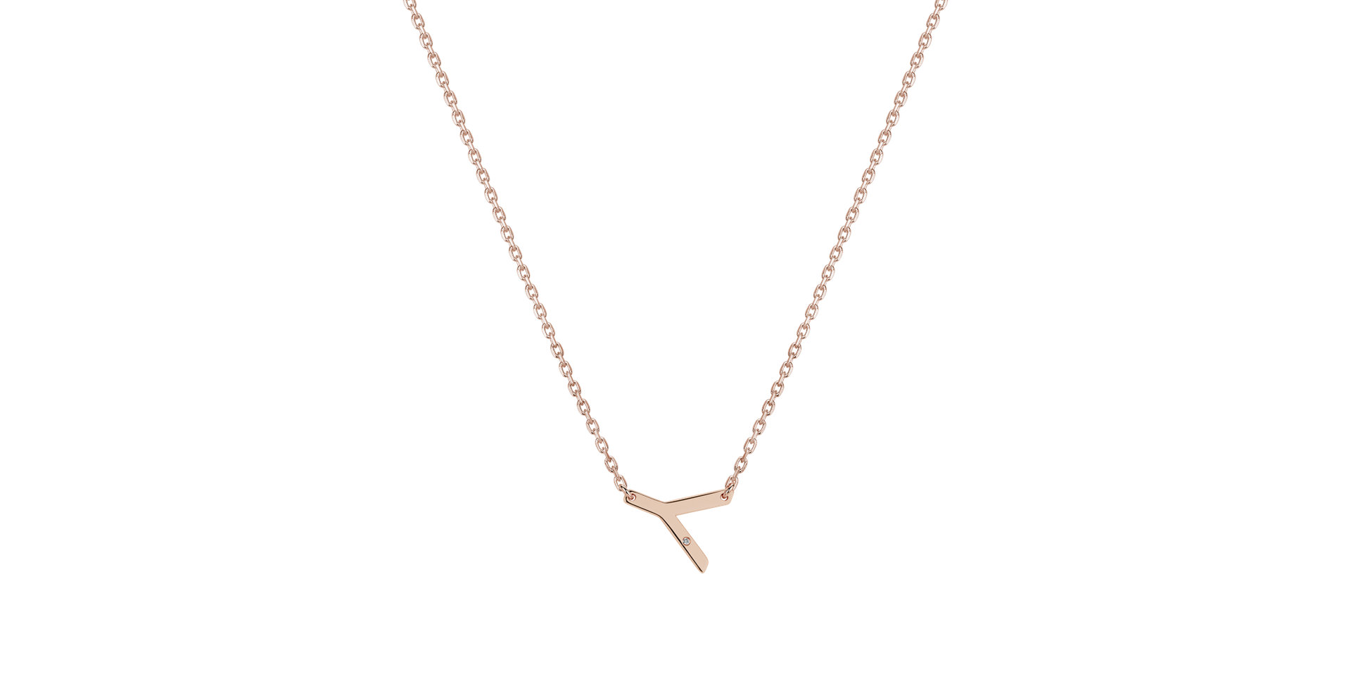 Náhrdelník s diamantom Big Laser Line Y