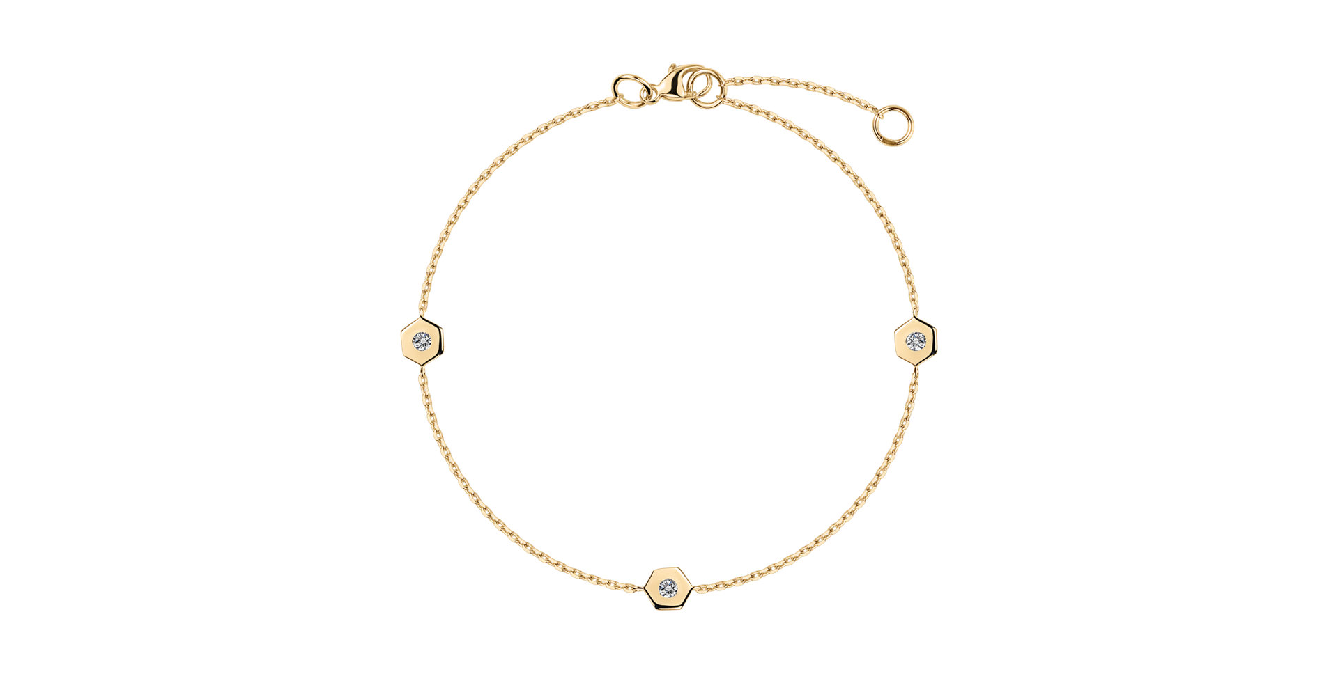 Náramok s diamantmi Hexagonal Brilliance