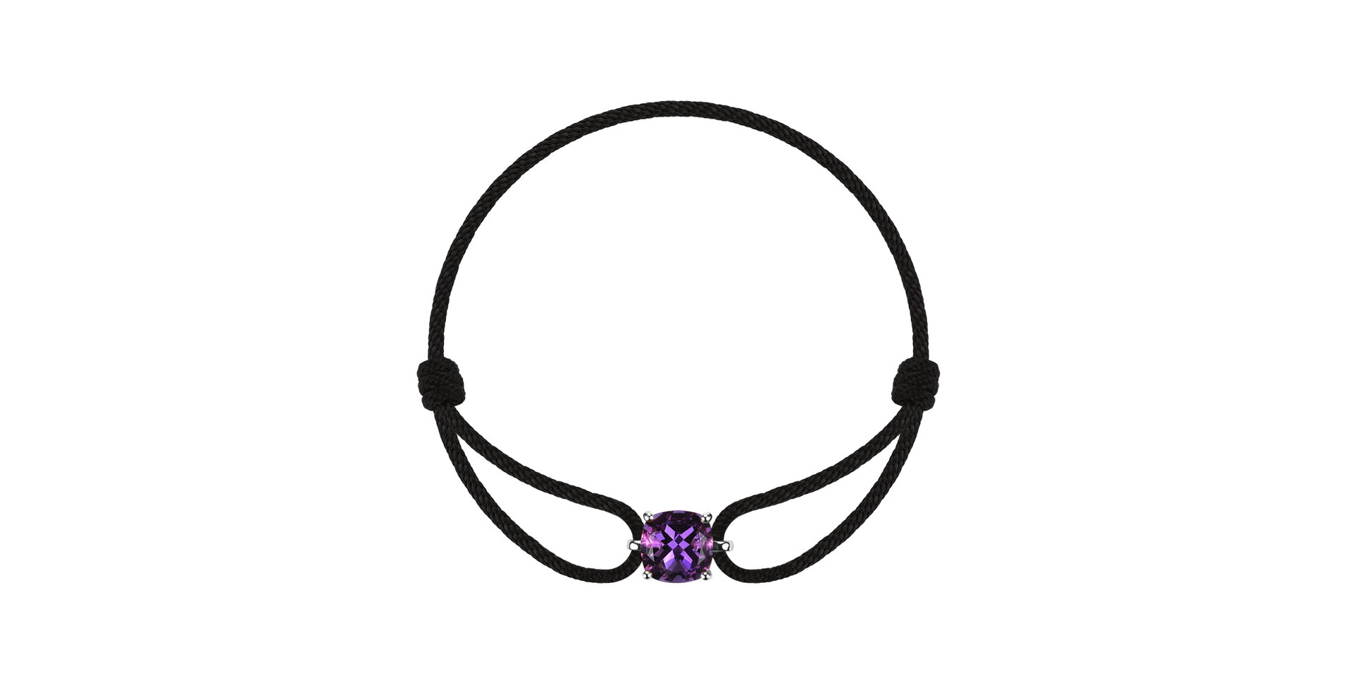 Náramok so šnúrkou a ametystom Faith