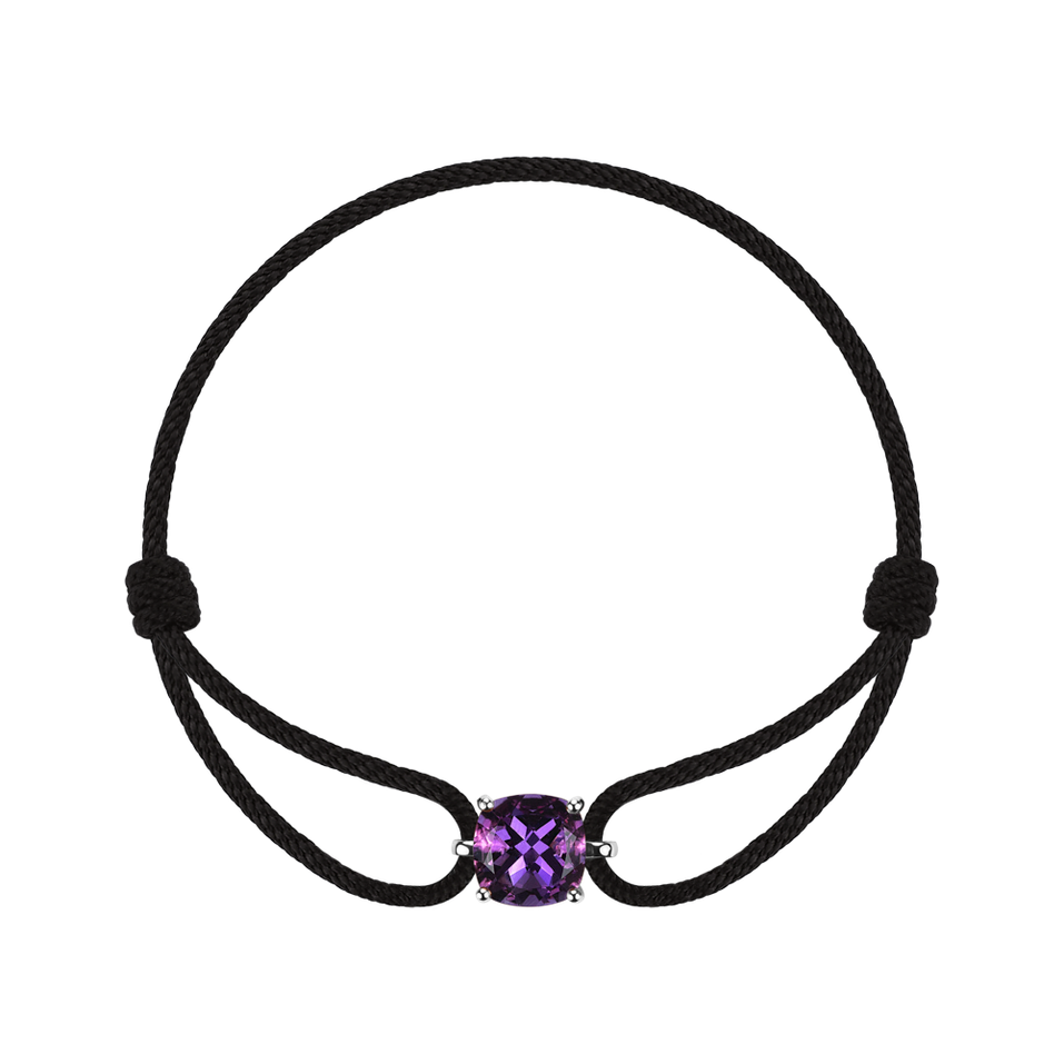 Náramok so šnúrkou a ametystom Faith