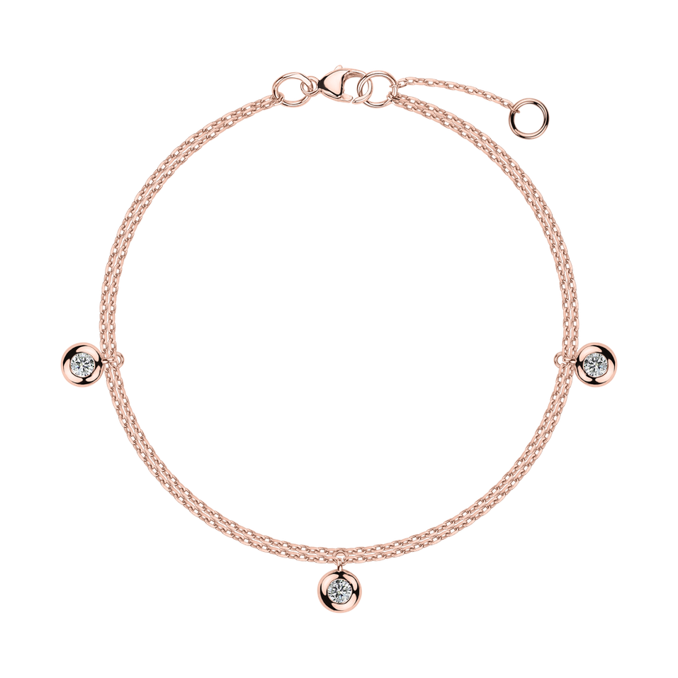 náramok 14kt biele zlato s diamantmi Adorable Dots