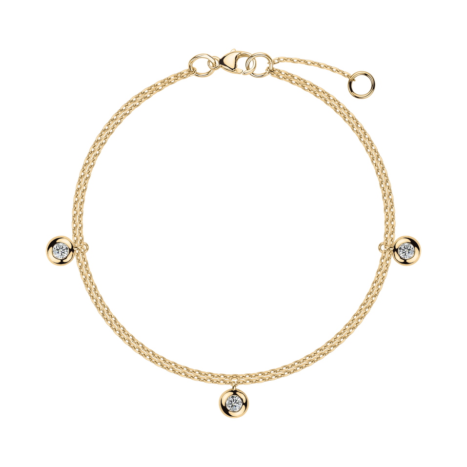 náramok 14kt biele zlato s diamantmi Adorable Dots