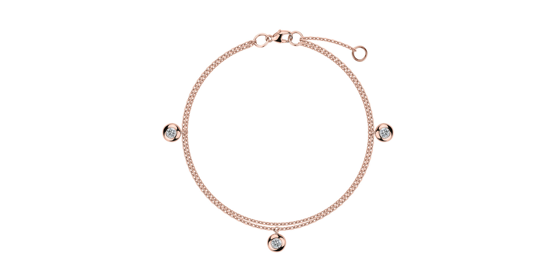 náramok 14kt biele zlato s diamantmi Adorable Dots